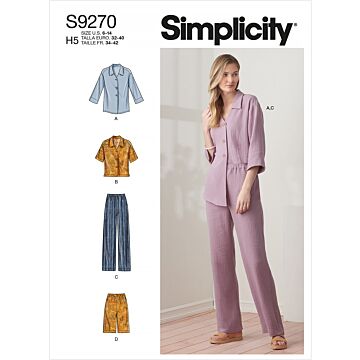 Simplicity 9270 - Byxa Shorts Skjorta - Dam