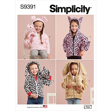 Simplicity 9391 - Jacka - Baby Flicka Pojke - Mjukisdjur