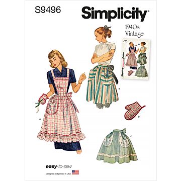 Simplicity 9496 - Vintage Förkläde - Dam