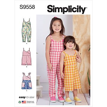 Simplicity 9558 - Jumpsuit Klänning - Flicka