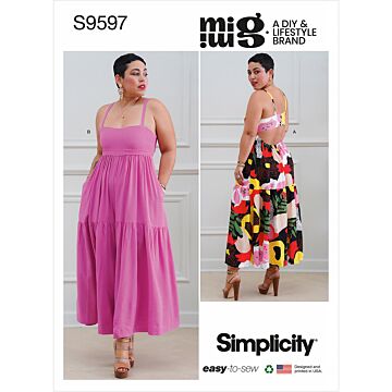 Simplicity 9597 - Klänning Jumpsuit - Dam