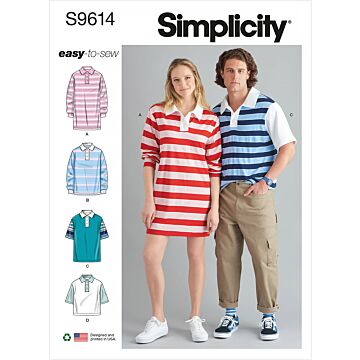 Simplicity 9614 - Klänning Tröja - Dam Herr