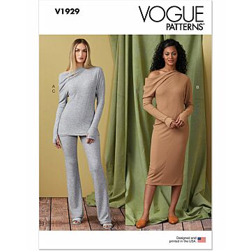 Vogue Symönsterset damskjortklänning och byxor #V1929Y5 storlek 44-52