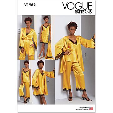 Vogue Symönster V1962A5 damunderkläder nattkläder storlek 32-40