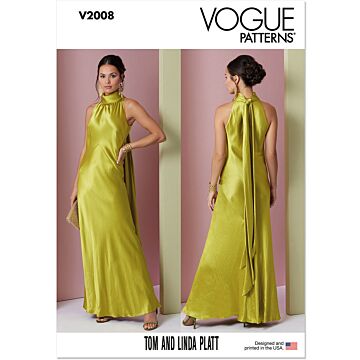 Vogue Symönster för damer åtsittande grimaklänning # V2008 storlek 30-38