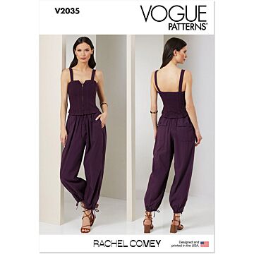 Vogue Symönster dam jumpsuit Rachel Comey #V2035 storlek 32-40
