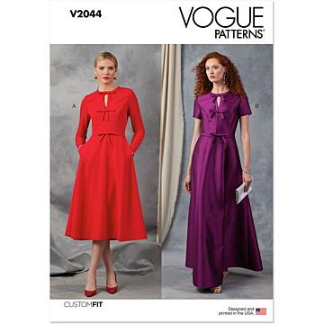 Vogue Symönster damklänning med ärmar #V2044.B5 storlek 34-42