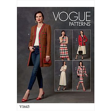 Vogue Patterns 1643 - Klännning Jacka Kjol - Dam
