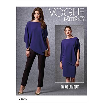 Vogue Patterns 1665 - Top Byxa Kjol - Dam