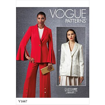 Vogue Symönster damjacka #V1667 storlek 32-40