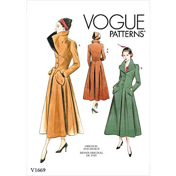 Vogue Patterns 1669 - Kappa Ytterkläder Vintage - Dam