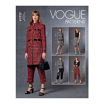 Vogue Patterns 1717 - Jacka Byxa Kjol Kappa - Dam