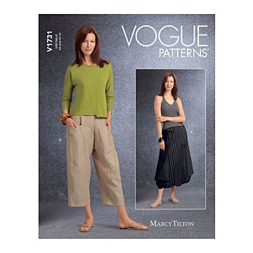 Vogue Patterns 1731 - Byxa Kjol - Dam