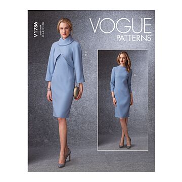 Vogue Patterns 1736 - Klännning Jacka - Dam - Hatt