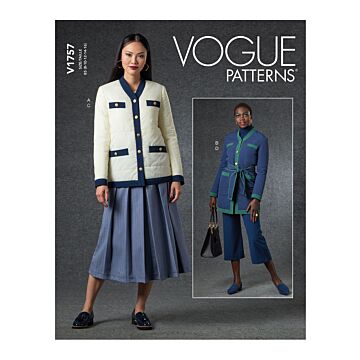 Vogue Patterns 1757 - Jacka Byxa Kjol  - Dam
