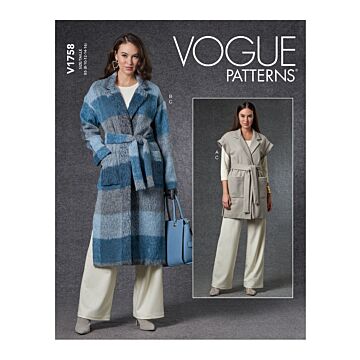 Vogue Patterns 1758 - Byxa Väst Kappa - Dam