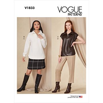 Vogue Patterns 1833 - Top Byxa Kjol Tröja - Dam
