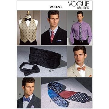 Vogue Patterns 9073 - Väst - Herr - Accessoarer