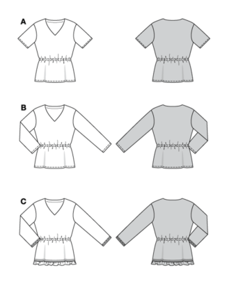 Burda 5786 - Blus - Dam