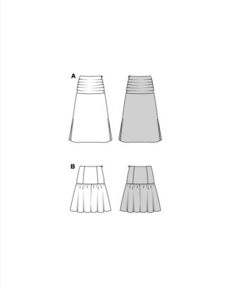 Burda 5837 - Kjol - Dam