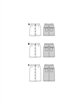 Burda 5857 - Kjol - Dam