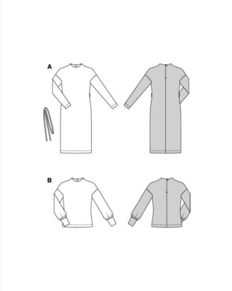Burda 5859 - Klänning Blus - Dam