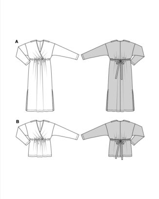 Burda 5864 - Klänning Blus - Dam
