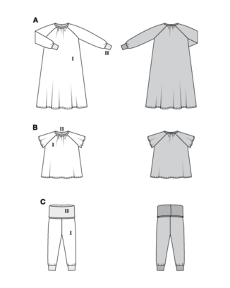 Burda 9218 - Pyjamas - Flicka
