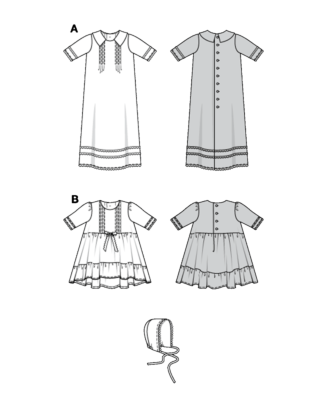 Burda 9221 - Klänning - Baby - Högtid