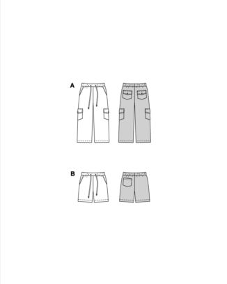Burda 9224 - Byxa Shorts - Pojke Flicka