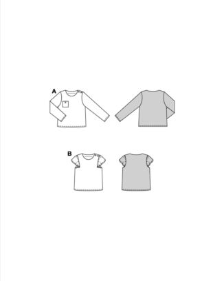 Burda 9227 - Tröja - Flicka Pojke