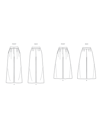 Butterick Symönster för dam culotte #B6973.Y5 storlek 44-52