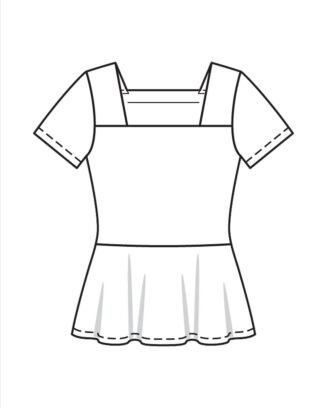 PDF-symönster - Burda 5908 - Top - Dam