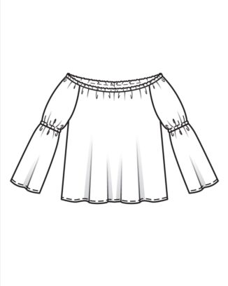 burda symönster dam basblus 5904B 