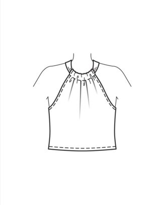 PDF-symönster - Burda 5891 - Top - Dam