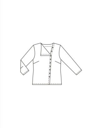 Blus med asymmetrisk knappstängning 01/2022 #103A