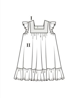 PDF-symönster - Burda 9249 - Klänning Blus - Flicka