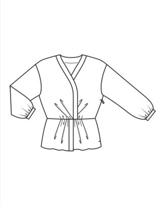 burda symönster damformig blus 5921B 