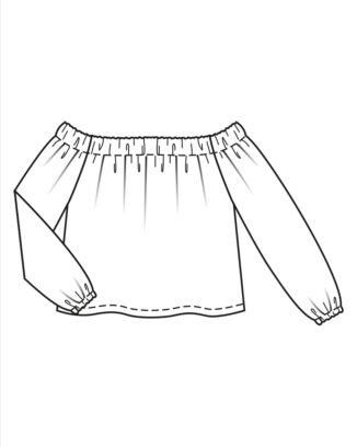 burda symönster damblus med Carmen-ringning 5920B 