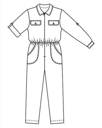 PDF-symönster - Burda 5896 - Jumpsuit - Dam