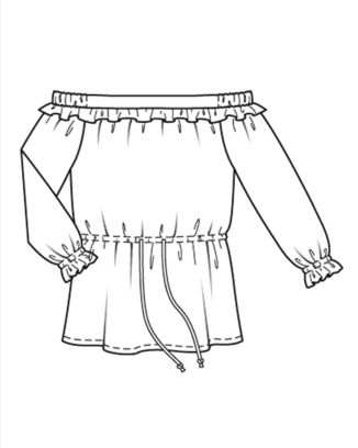 PDF-symönster - Burda BS2206126 - Blus - Dam
