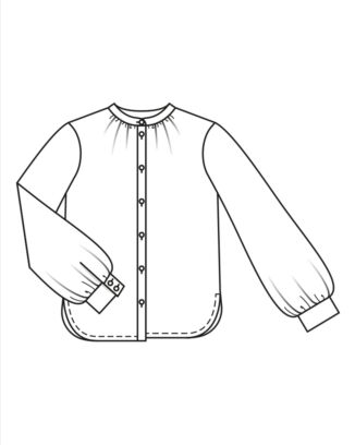 PDF-symönster - Burda 5847 - Blus Jacka - Dam