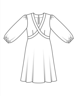 PDF-symönster - Burda 5838 - Klänning - Dam
