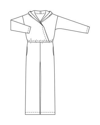 burda symönster dam jumpsuit i 70-talsstil 12/24 #130 