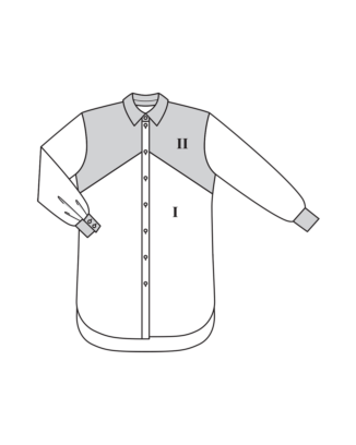 burda symönster damskjortblus i westernstil 25/02 #124  