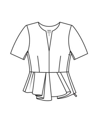 burda symönster damblus med peplum 25/02 #130 (08/2013 #115) 