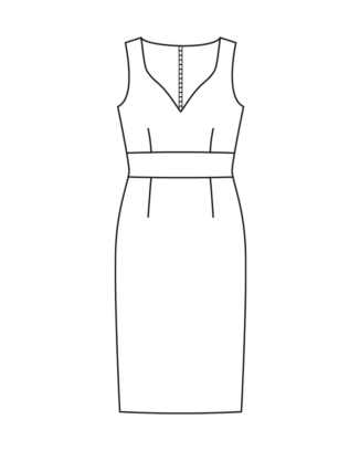 PDF-Symönster - Burda BS2504103 - Klänning  - Dam