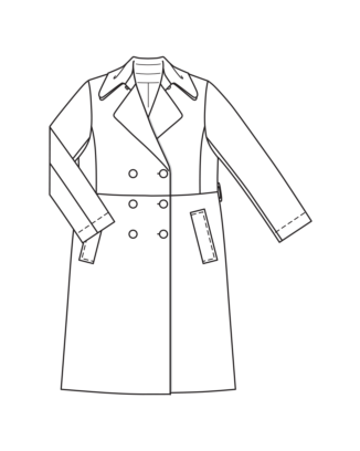 PDF-Symönster - Burda BS2509124 - Trenchcoat - Dam
