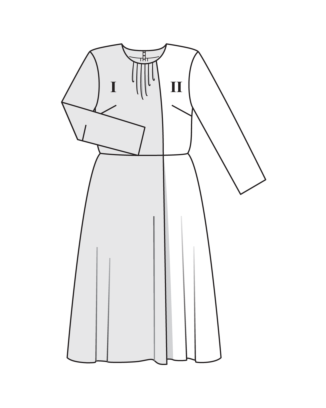 PDF-Symönster - Burda BS2510125 - Klänning - Dam