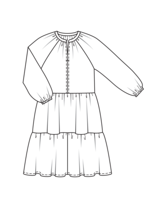 PDF-Symönster - Burda BS2512106 - Klänning - Dam